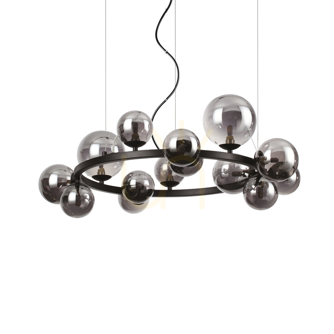 Závěsné svítidlo Ideallux Perlage SP14 Fumé 14xG9 85 cm 271385