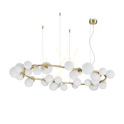 Jelölje be Függőlámpa Ideallux PERLAGE SP30 sárgaréz-fehér 143 cm 296746