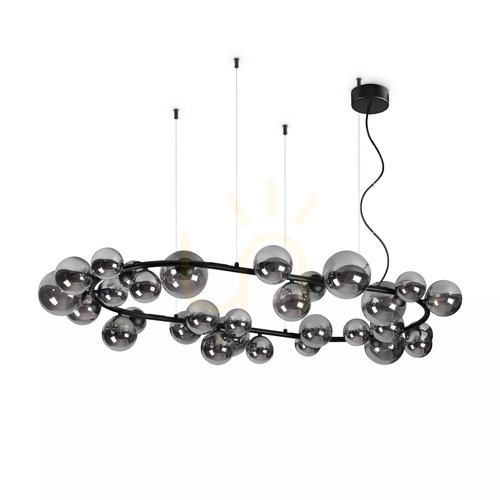 Jelölje be Függőlámpa Ideallux PERLAGE SP30 Fumé fekete üveg G9 30x15W 296753
