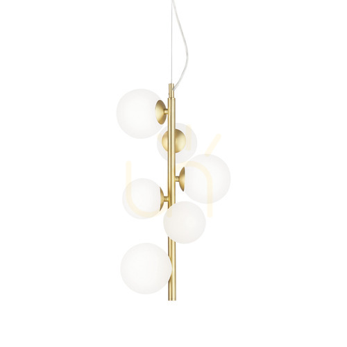 Jelölje be Függőlámpa Ideallux PERLAGE SP6 sárgaréz üveg G9 6x15W 283821