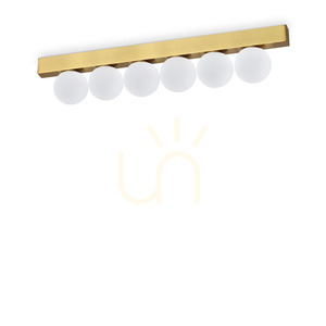 Plafon lámpa Ideallux Ping Pong PL6 sárgaréz 43,5 cm LED 18W 328263 small 0