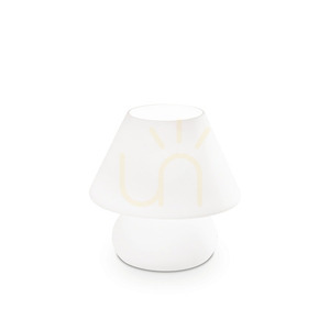 Asztali lámpa Ideallux PRATO TL1 SMALL fehér üveg E14 1x40W 074726