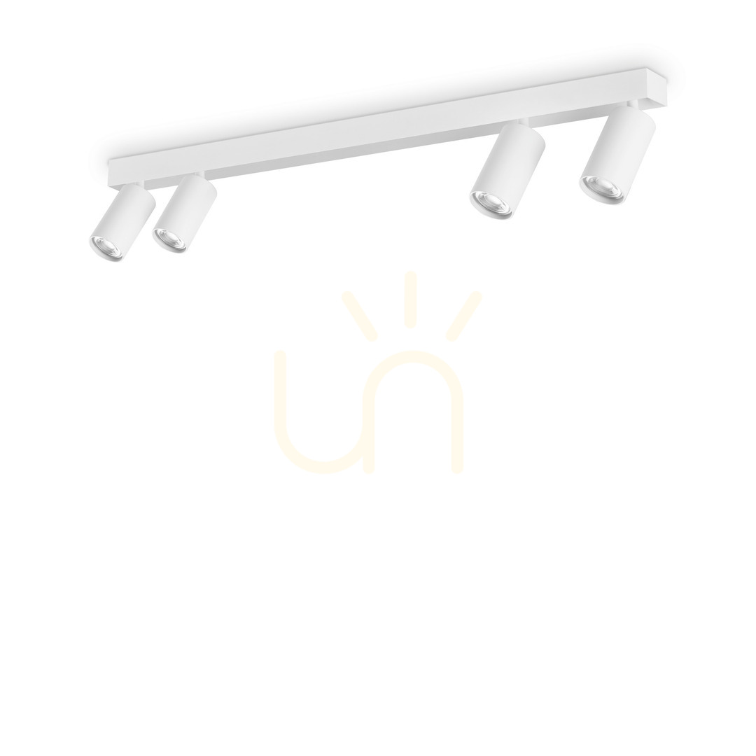 Kilátás Plafon lámpa Ideallux PROFILO PL4 BIANCO fehér 4xGU10 90 cm 328188 Plafon lámpa Ideallux PROFILO PL4 BIANCO fehér 4xGU10 90 cm 328188