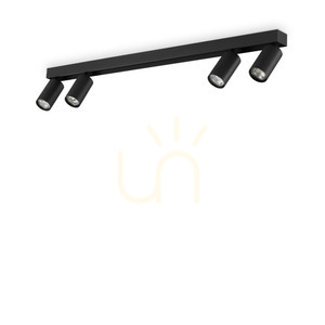 Plafon lámpa Ideallux Profilo PL4 Nero fekete 4xGU10 90 cm 328195 1 Plafon lámpa Ideallux Profilo PL4 Nero fekete 4xGU10 90 cm 328195 small 1