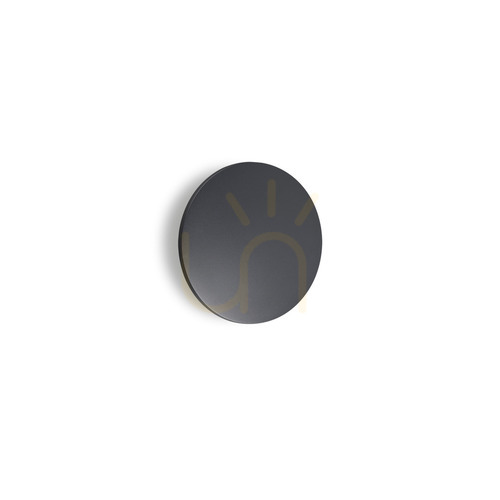 Jelölje be Kültéri fali lámpa Ideallux Punto AP D24 antracit LED 12W 313559