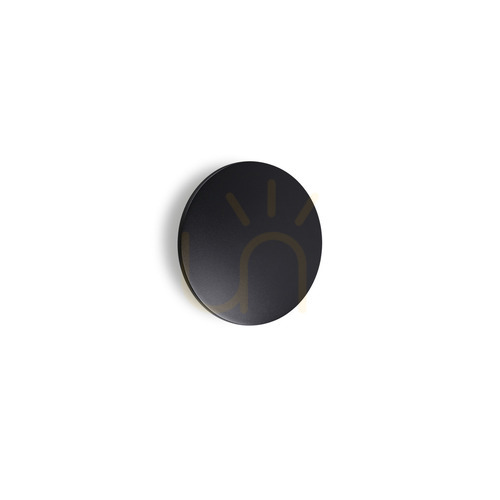 Jelölje be Kültéri fali lámpa Ideallux PUNTO AP D24 NERO fekete LED 12W 24 cm 328546
