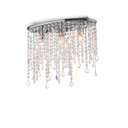 Jelölje be Plafon Ideallux Rain PL3 króm kristály 40 cm 008370