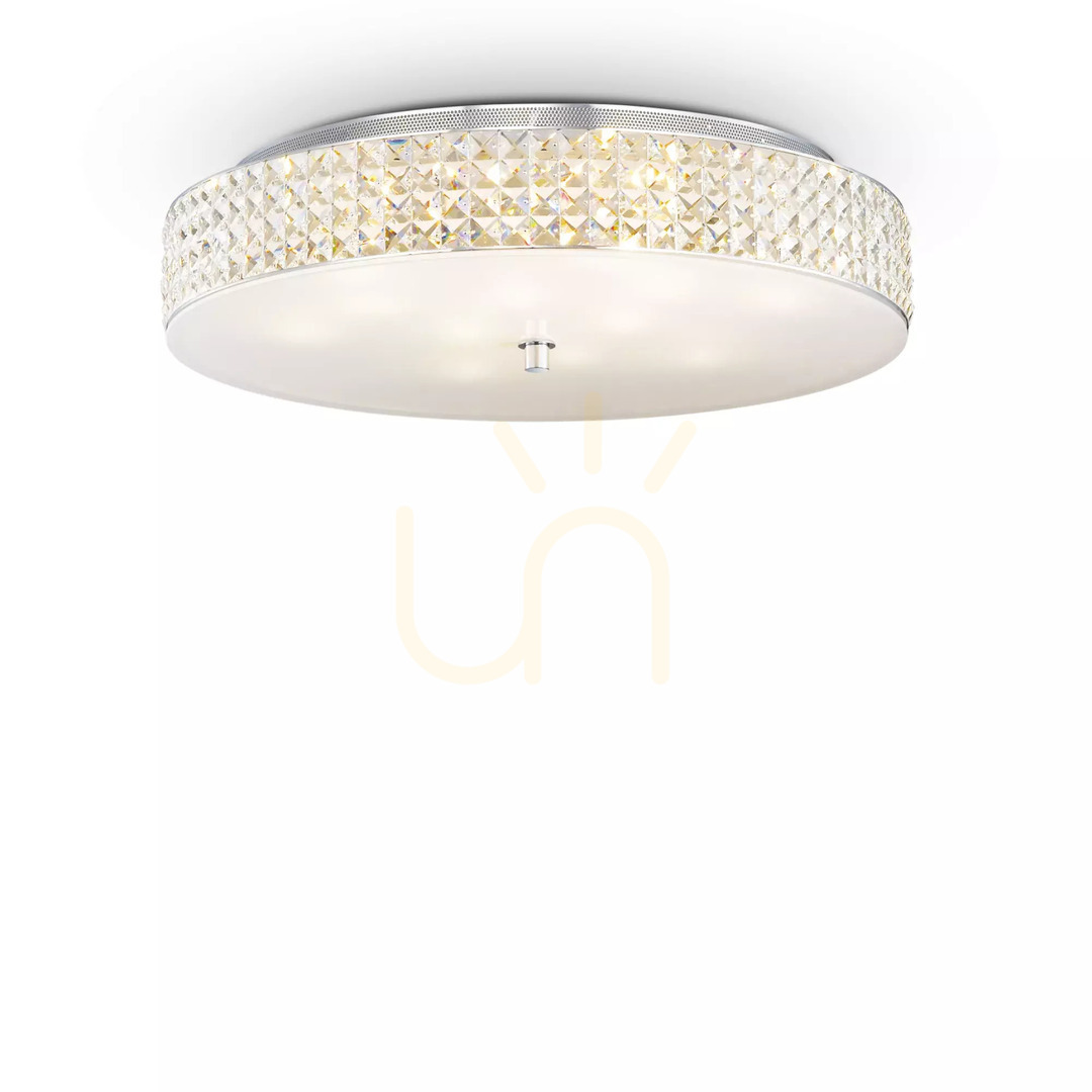 Kilátás Plafon lámpa Ideallux ROMA PL12 króm kristály 60 cm 087870 Plafon lámpa Ideallux ROMA PL12 króm kristály 60 cm 087870