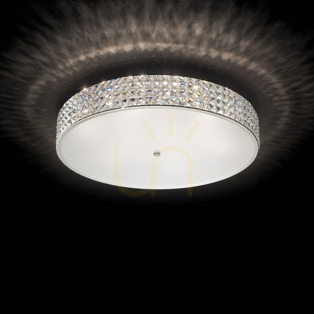 Előnézet Plafon lámpa Ideallux ROMA PL12 króm kristály 60 cm 087870 Plafon lámpa Ideallux ROMA PL12 króm kristály 60 cm 087870