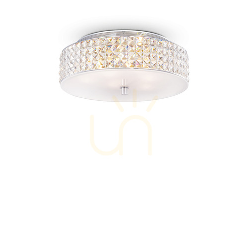 Jelölje be Plafon Ideallux ROMA PL6 króm kristály 40 cm G9 6x40W 000657