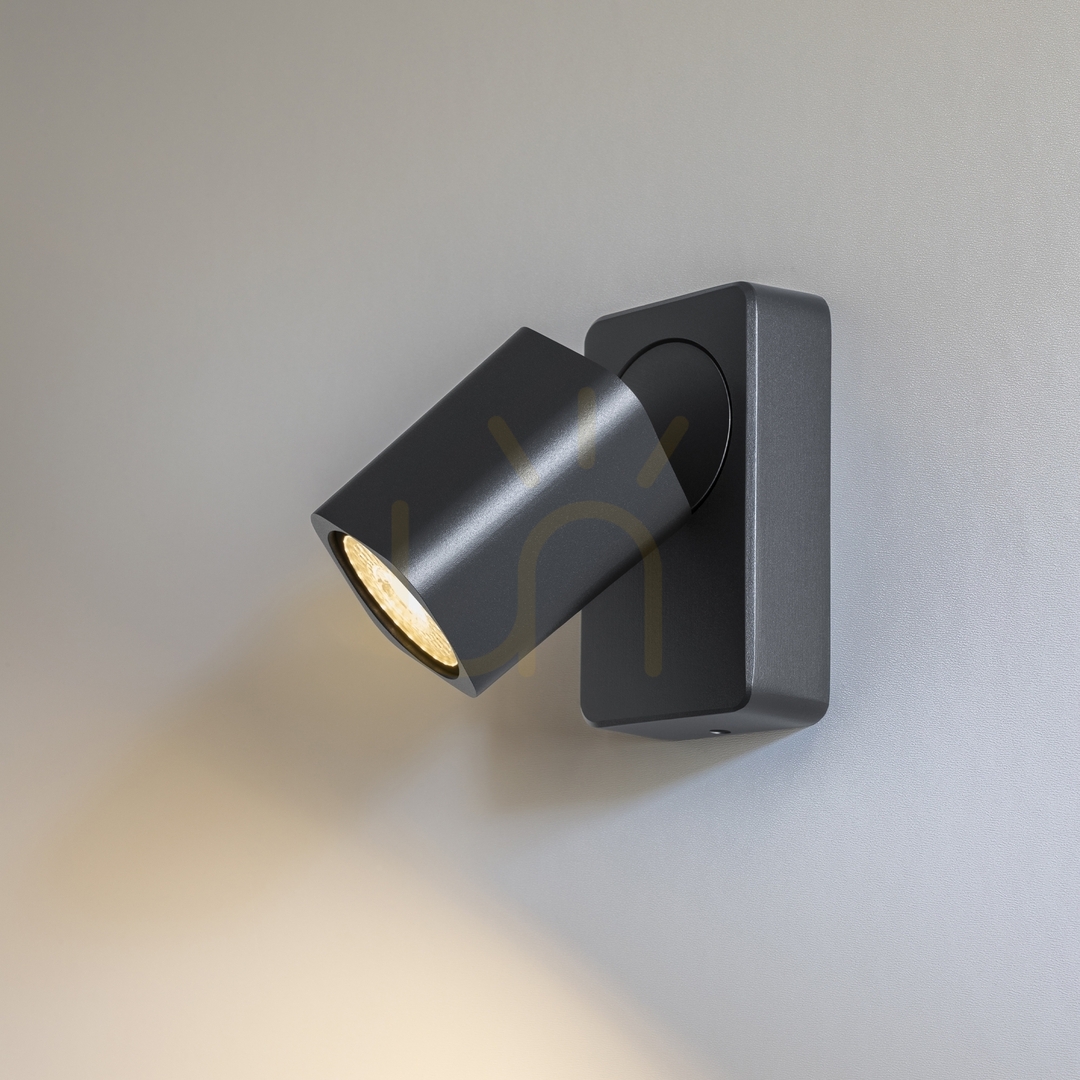 Kilátás Fali lámpa Ideallux Rudy AP2 Round Nero fekete 2xGU10 229034 Fali lámpa Ideallux Rudy AP2 Round Nero fekete 2xGU10 229034