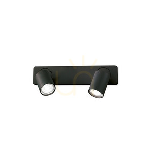 Fali lámpa Ideallux Rudy AP2 Round Nero fekete 2xGU10 229034 2 Fali lámpa Ideallux Rudy AP2 Round Nero fekete 2xGU10 229034 small 2