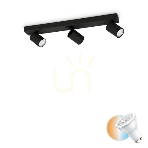 Jelölje be Plafon Ideallux RUDY PL3 Round fekete 3xGU10 229058