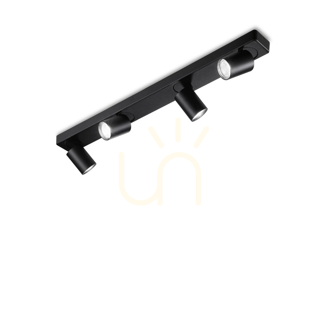 Kijelző Plafon lámpa Ideallux RUDY PL4 ROUND fekete 4xGU10 76 cm 229072 Plafon lámpa Ideallux RUDY PL4 ROUND fekete 4xGU10 76 cm 229072
