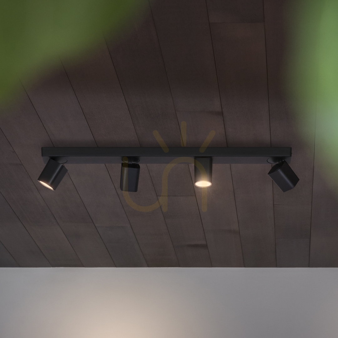 Előadás Plafonlámpa Ideallux Rudy PL4 Square Nero fekete 4xGU10 321523 Plafonlámpa Ideallux Rudy PL4 Square Nero fekete 4xGU10 321523