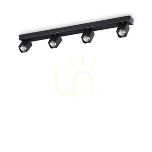 Plafonlámpa Ideallux Rudy PL4 Square Nero fekete 4xGU10 321523 6 Plafonlámpa Ideallux Rudy PL4 Square Nero fekete 4xGU10 321523 small 6
