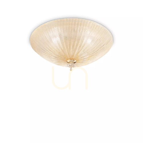 Jelölje be Plafon lámpa Ideallux SHELL PL3 AMBRA borostyán üveg 40 cm 140179