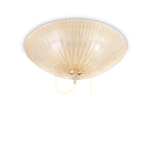 Jelölje be Plafon lámpa Ideallux SHELL PL4 AMBRA borostyán üveg 50 cm 140186