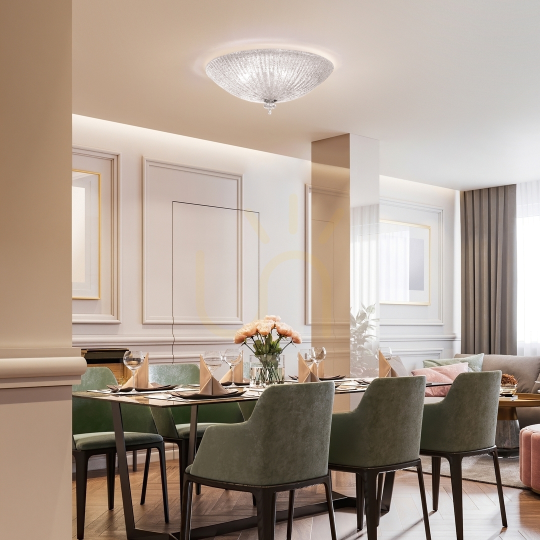Előadás Plafon Ideallux SHELL PL4 átlátszó üveg 50 cm 008615 Plafon Ideallux SHELL PL4 átlátszó üveg 50 cm 008615