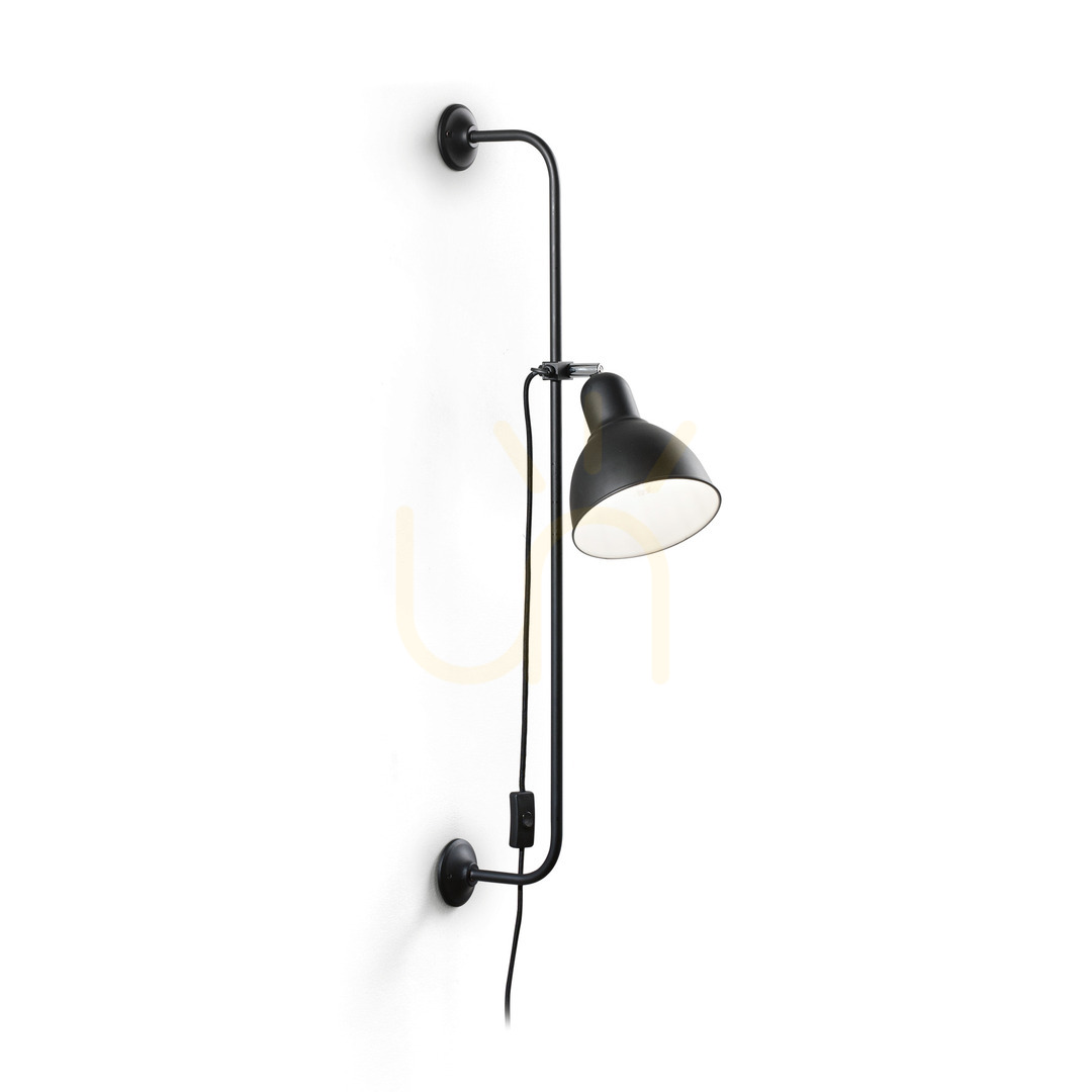 Jelölje be Fali lámpa Ideallux SHOWER AP1 fekete fém E27 179643 Fali lámpa Ideallux SHOWER AP1 fekete fém E27 179643
