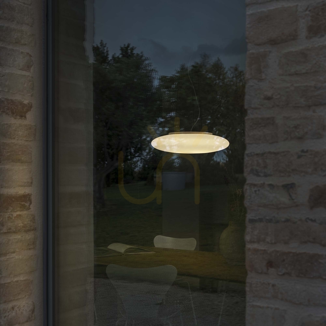 Kilátás Függőlámpa Ideallux SMARTIES SP5 D60 fehér üveg 031996 Függőlámpa Ideallux SMARTIES SP5 D60 fehér üveg 031996