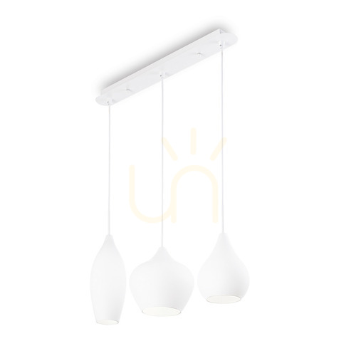Jelölje be Függőlámpa Ideallux Soft SP3 Bianco fehér 3xE14 60 cm 111858