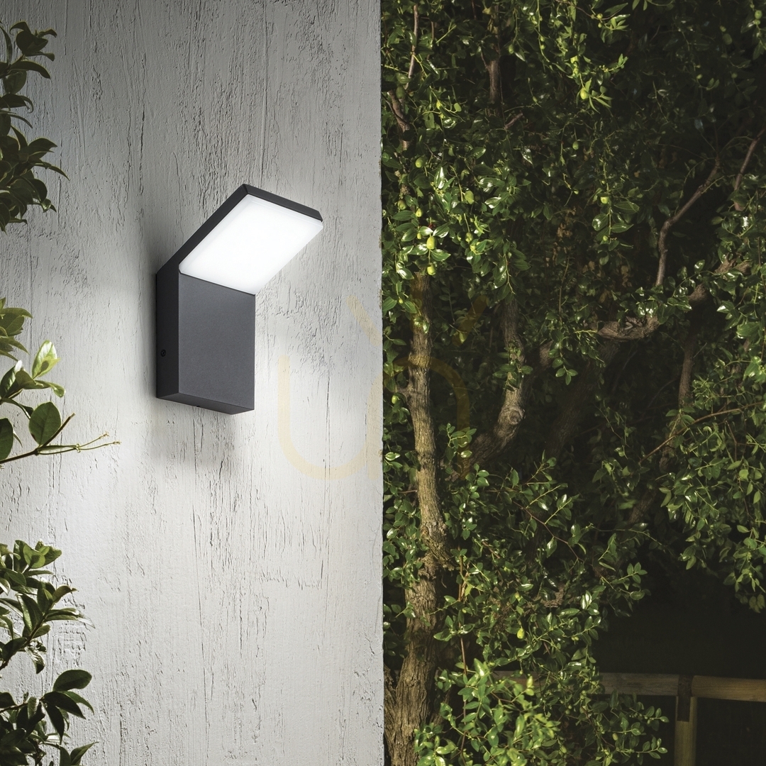 Kilátás Kültéri fali lámpa Ideallux STYLE AP NERO fekete LED 8,5W 4000K 322629 Kültéri fali lámpa Ideallux STYLE AP NERO fekete LED 8,5W 4000K 322629
