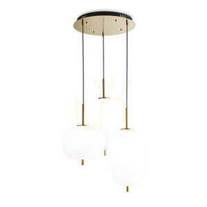 Függőlámpa Ideallux UMILE SP3 224541 fehér-sárgaréz LED 56W 63 cm small 0