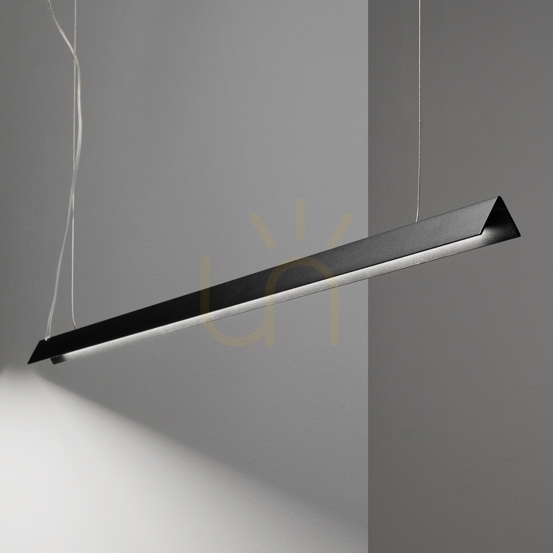 Kilátás Függőlámpa Ideallux V-Line SP Nero fekete LED 20W 110 cm 275376 Függőlámpa Ideallux V-Line SP Nero fekete LED 20W 110 cm 275376