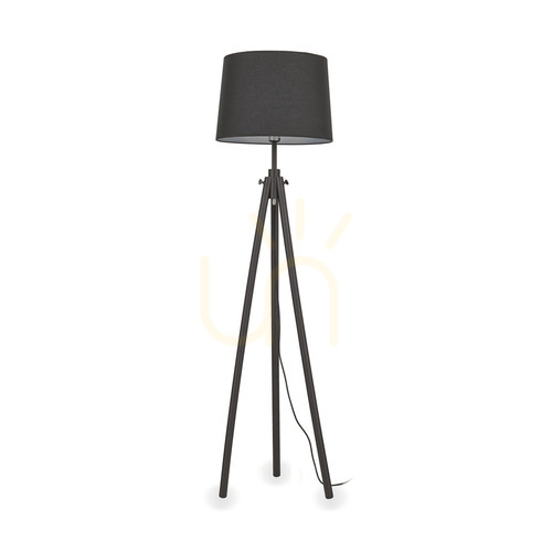 Jelölje be Álló lámpa Ideallux YORK PT1 NERO fekete fa-szövet E27 164 cm 121437