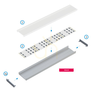 LUMINES SOLIS LED-profil, fehérre lakkozott, 1 m small 4