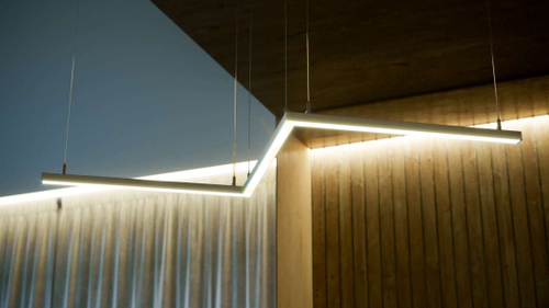 Jelölje be Lumines DILEDA LED profil 1 m, ezüst eloxált, falon kívüli és függesztett, 27,4 × 26,1 mm, két szalaghoz