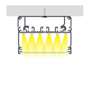 LUMINES LARGO LED-profil, fehérre lakkozott, 1 m small 15