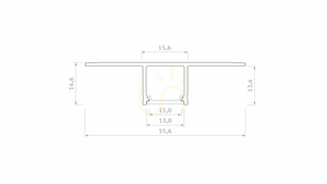 LUMINES LED-profil Falco típus ezüst eloxált 2 m small 1