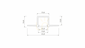 LED profil LUMINES típus Gaudi fehér lakkozott 2 m small 1