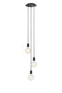 Függőlámpa Markslojd SKY 3xE27 fekete fém kerek 25 cm 106334 small 0