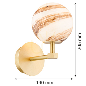 Fali lámpa Argon ARUBA fehér bronz E14 8500 small 5