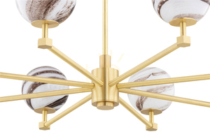 Csillár ARGON Aruba 5067 fehér-bronz sárgaréz üveg E14 8x7W small 3