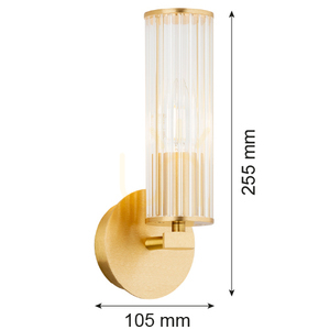 Fali lámpa Argon Hampton átlátszó sárgaréz E14 8497 small 5