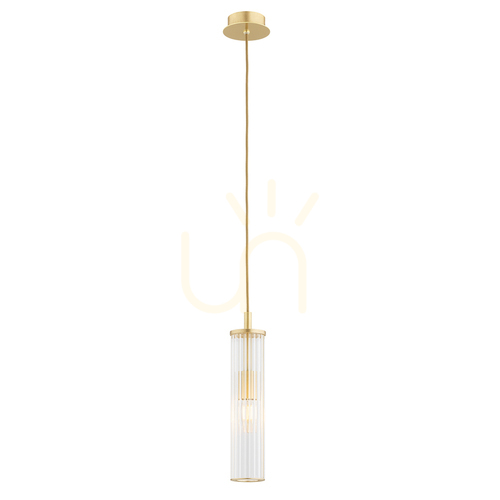 Jelölje be Függőlámpa ARGON HAMPTON 8489 csiszolt sárgaréz bordázott üveg 1×E14 LED max. 7 W