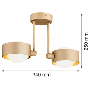 Függőlámpa ARGON Massimo Plus fehér opál matt arany IP44 7215 small 3
