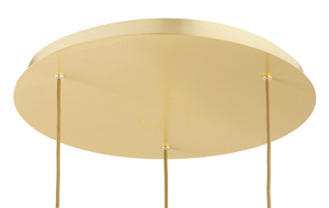 ARGON Paloma 6311 függőlámpa, 3 × E27 max 15 W, mézszínű bordázott üveg, csiszolt sárgaréz, 55 × 152,5 cm small 4