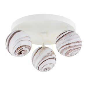 Plafon Argon FABIO fehér-barna márvány üveg IP44 6291 small 1