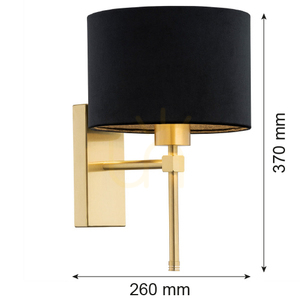 Fekete fali lámpa Argon ABBANO 8050 E27 IP20 small 2