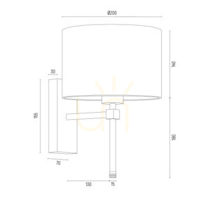 Fekete fali lámpa Argon ABBANO 8050 E27 IP20 small 3