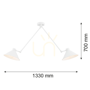Függőlámpa ARGON ALTEA fehér E27 2x15W IP20 861 small 1