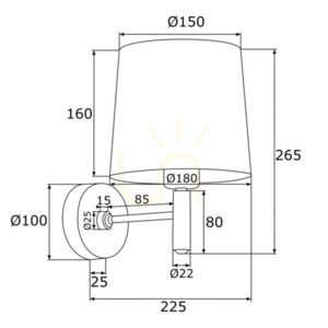 Fali lámpa ARGON BOLZANO 3910 króm kék E27 IP20 small 3