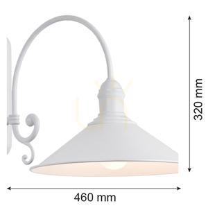 Fali lámpa Argon ERBA fehér E27 632 small 1