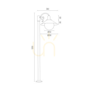 Kültéri állólámpa Argon ERBA BIS fehér IP44 3295 small 3