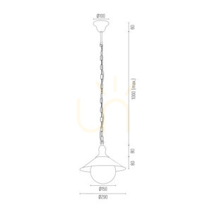 Kültéri függő lámpa Argon ERBA BIS fehér IP44 3296 small 3